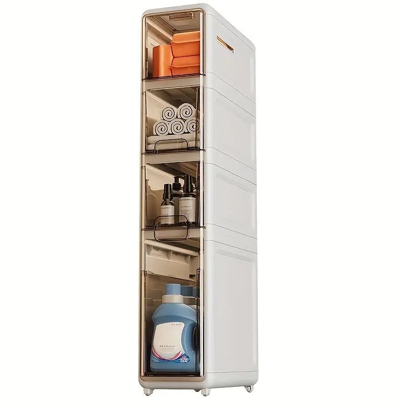 Maximize Your Bathroom Space with our Waterproof Trolley Storage Rack