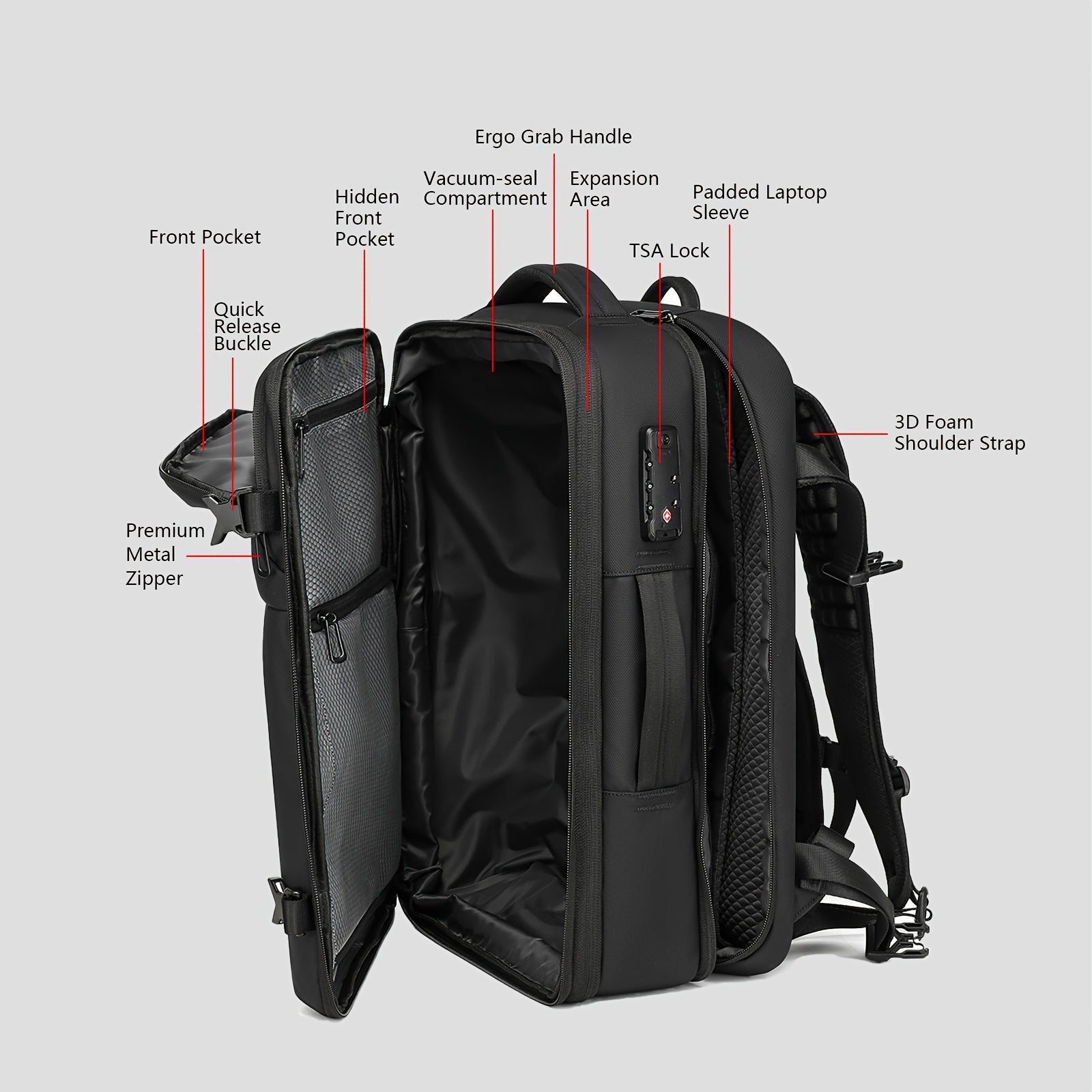 Travel Backpack with Pump & Laptop Compartment