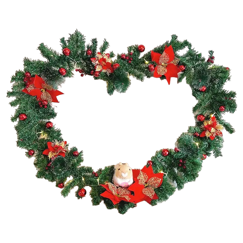 Enchanted Glow: Battery-Powered Artificial Christmas Garland Lights