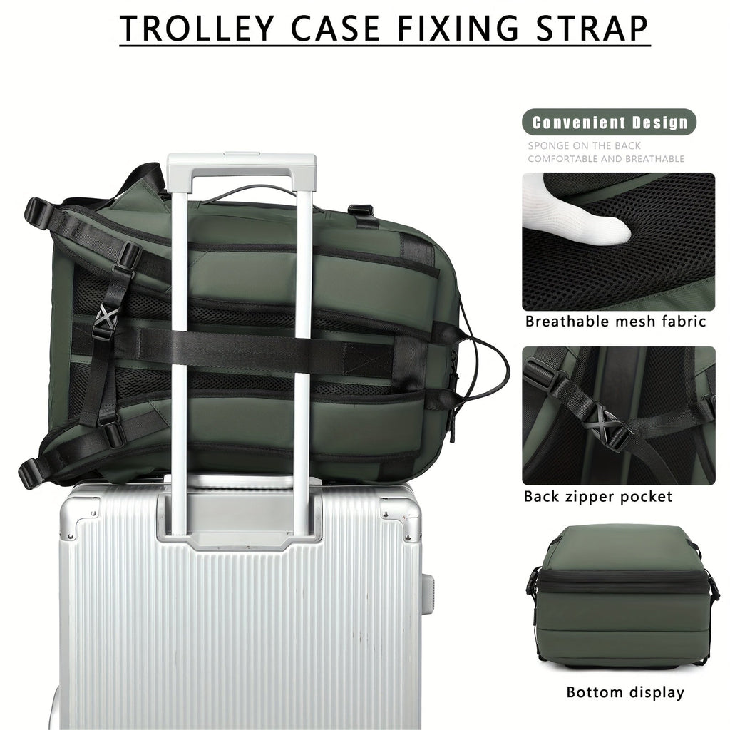 Large Anti-Theft Expandable Men's Laptop Backpack