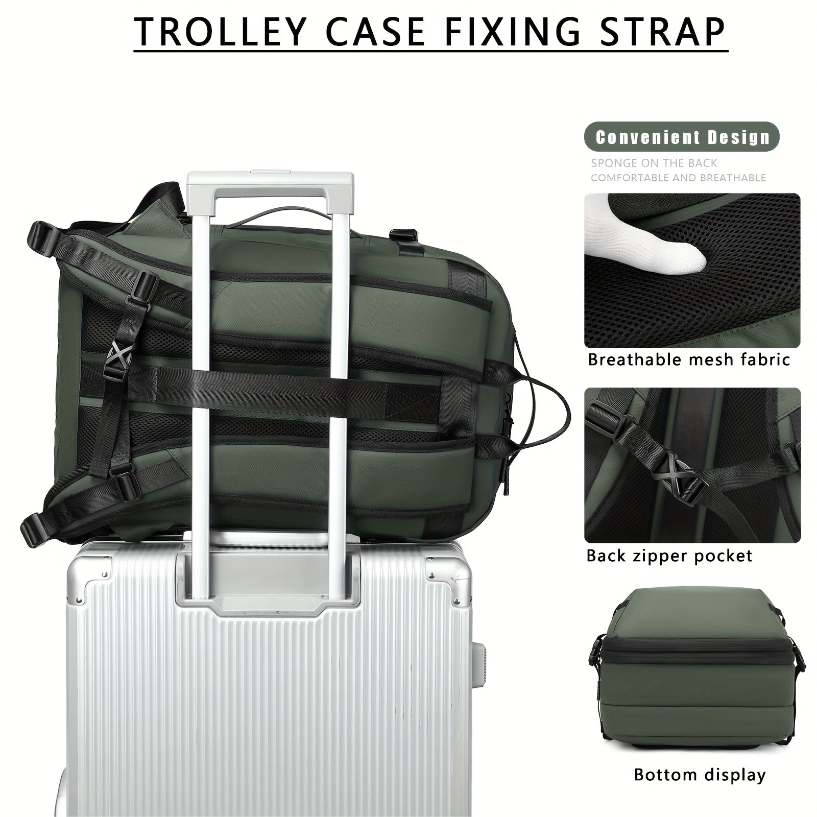 Large Anti-Theft Expandable Men's Laptop Backpack