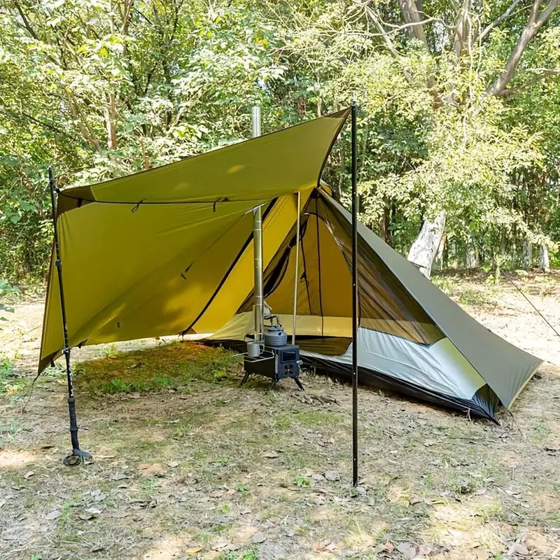 Portable Wood Burning Tent Stove - Black