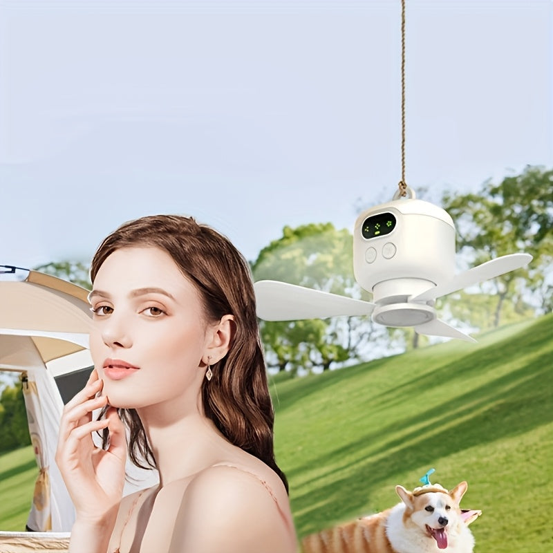 Ceiling Fan USB Rechargeable with LED Light