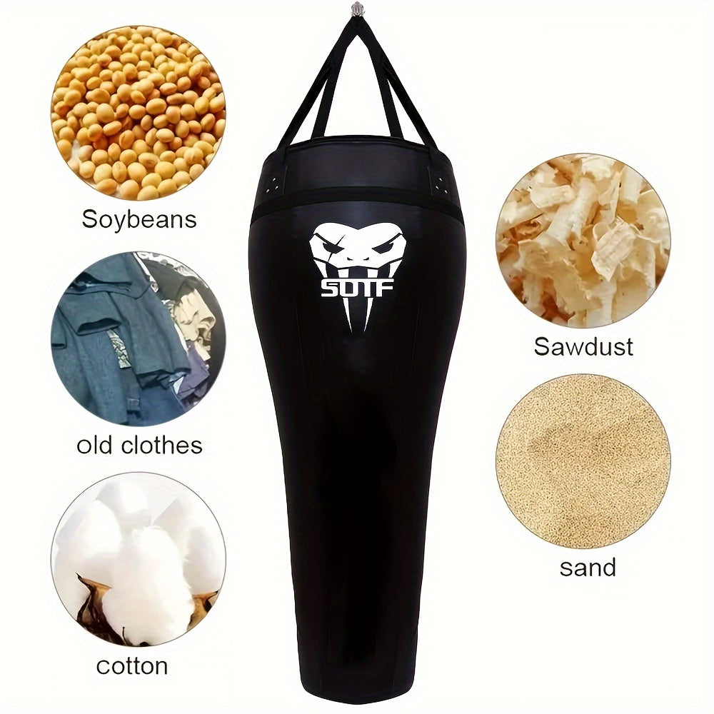 Muay Thai Hanging Sandbag Faux Leather