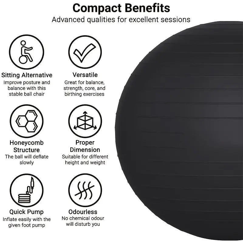 65.02cm Heavy-Duty Explosion-Proof Yoga Ball