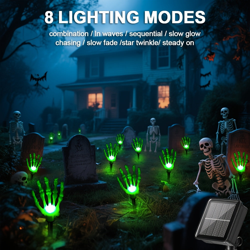 Halloween Skeleton Hand Solar Pathway Lights (12pcs)