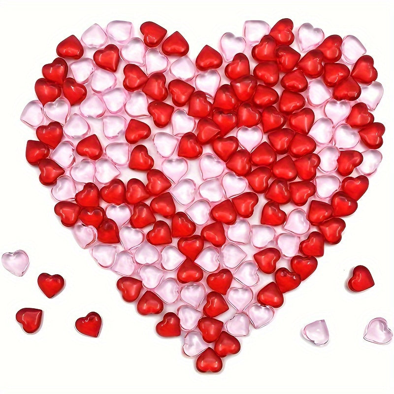 50Pcs Acrylic Heart Table Gems Valentine'S Day Decorations
