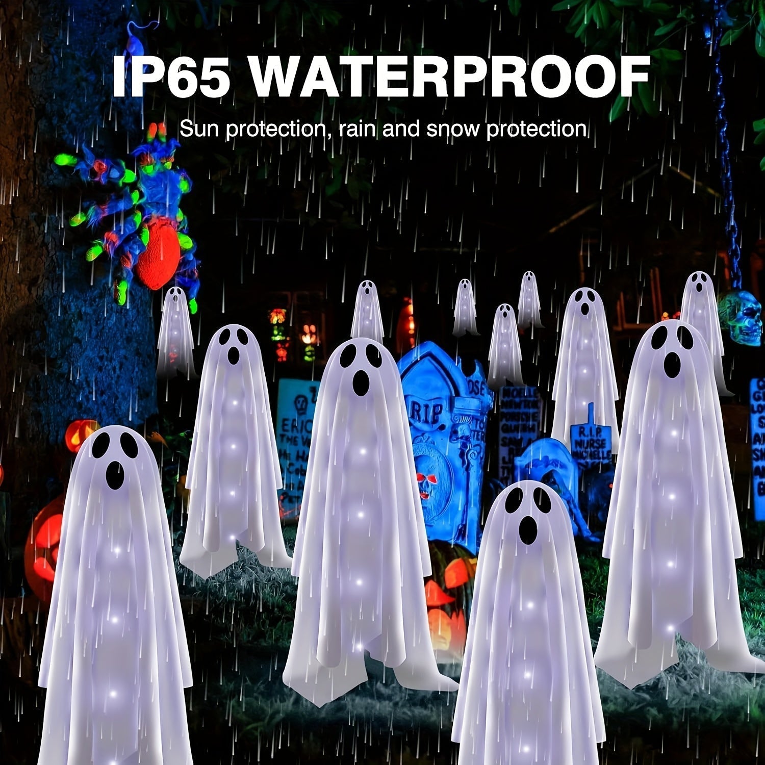 Halloween Ghost Solar Garden Lights (3pcs)