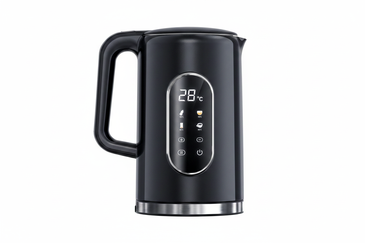 1.7L Smart Electric Kettle – 2200W Stainless Steel with Temp Control & Display