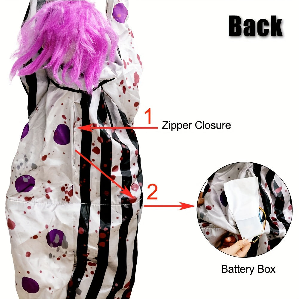 Scary Clown Hanging Decoration Halloween Horror Prop