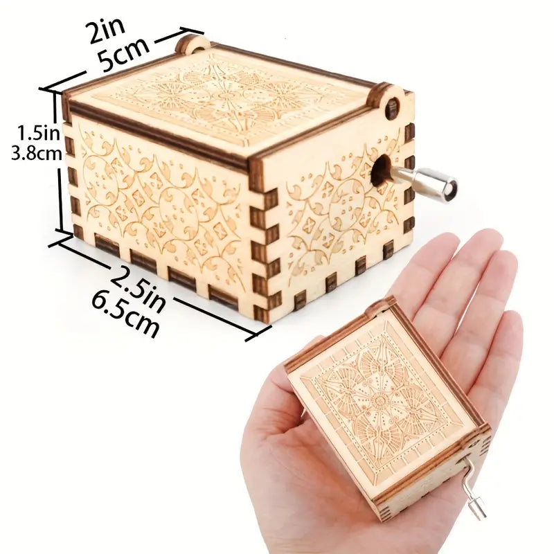 Vintage Hand-Crank Music Box - 'You Are My Sunshine' Tune