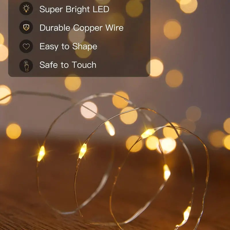Radiant Nights: 4-Piece Waterproof Solar Light String Set for Outdoor Use