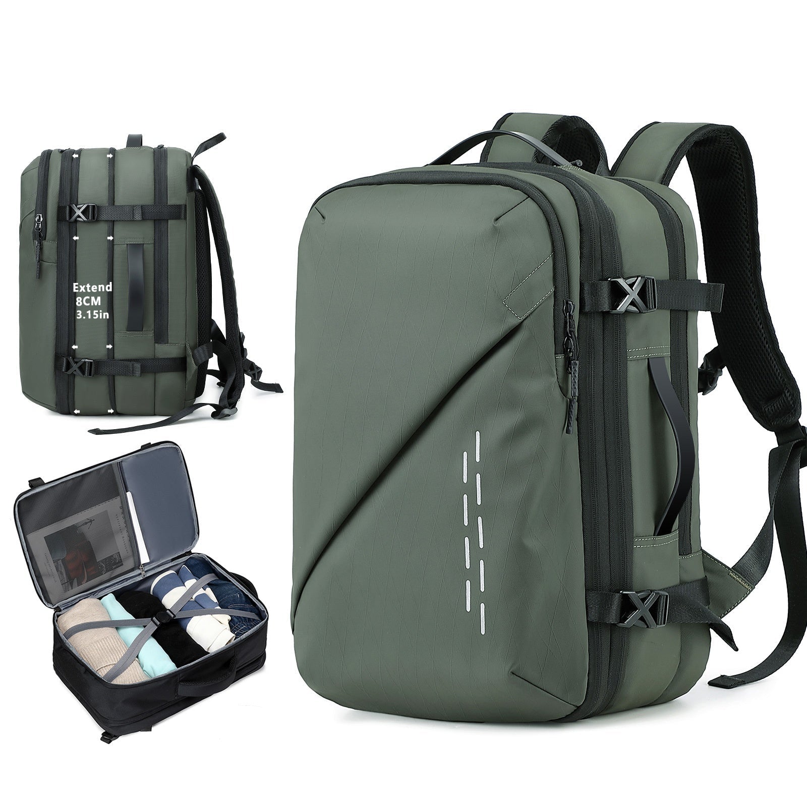 Large Anti-Theft Expandable Men's Laptop Backpack