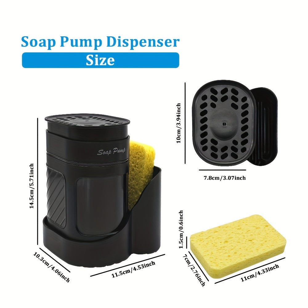 Oval Soap Dispenser with Sponge Holder