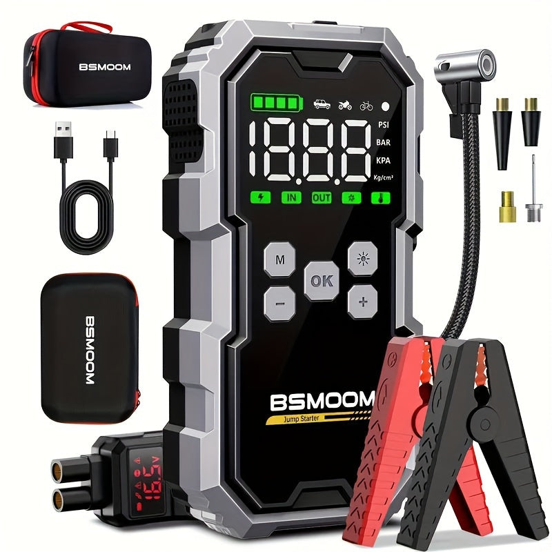 Cordless Car Jump Starter with Air Compressor