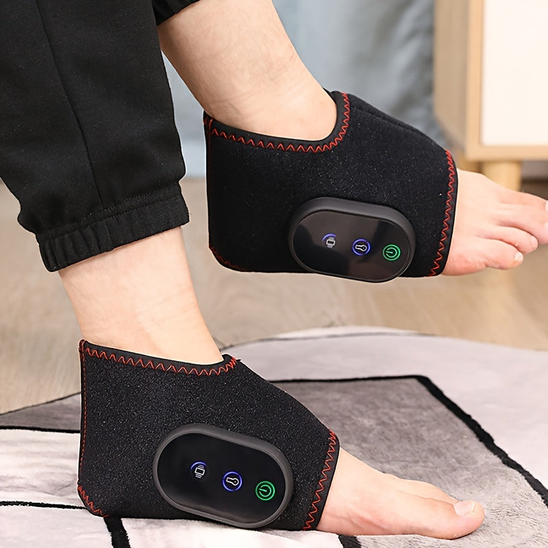 Heated Ankle Massager Pair with 3 Vibration Modes