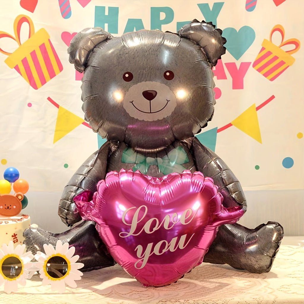 Valentine’S Day Love You Teddy Heart Balloon