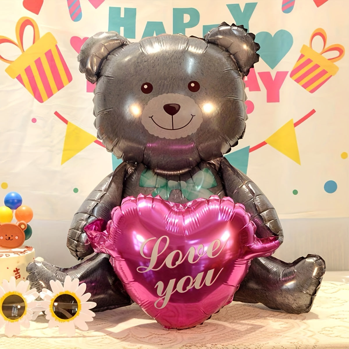 Valentine’S Day Love You Teddy Heart Balloon