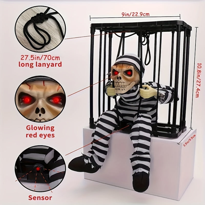 Halloween Electric Light-Up Sound Cage Decoration