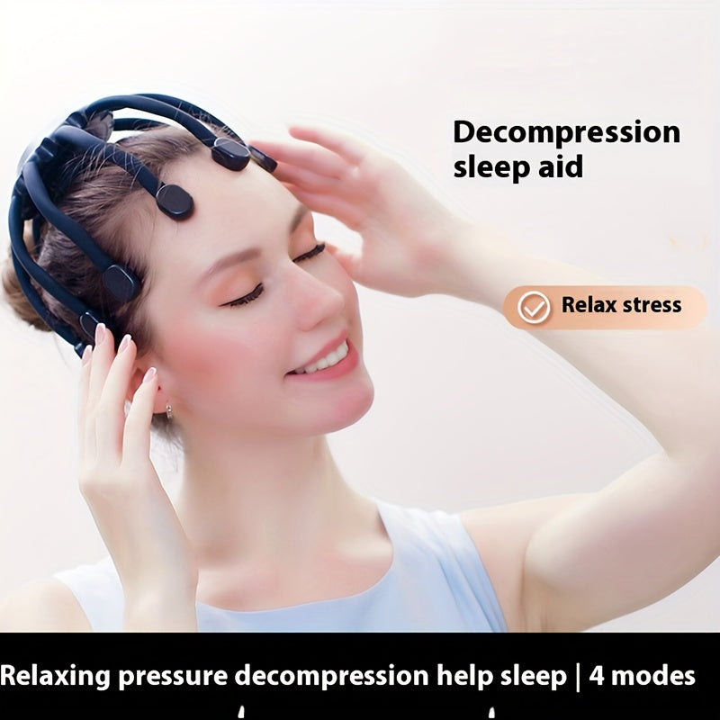 Multi-Claw Electric Massager For Head, Scalp, And Neck(Black)