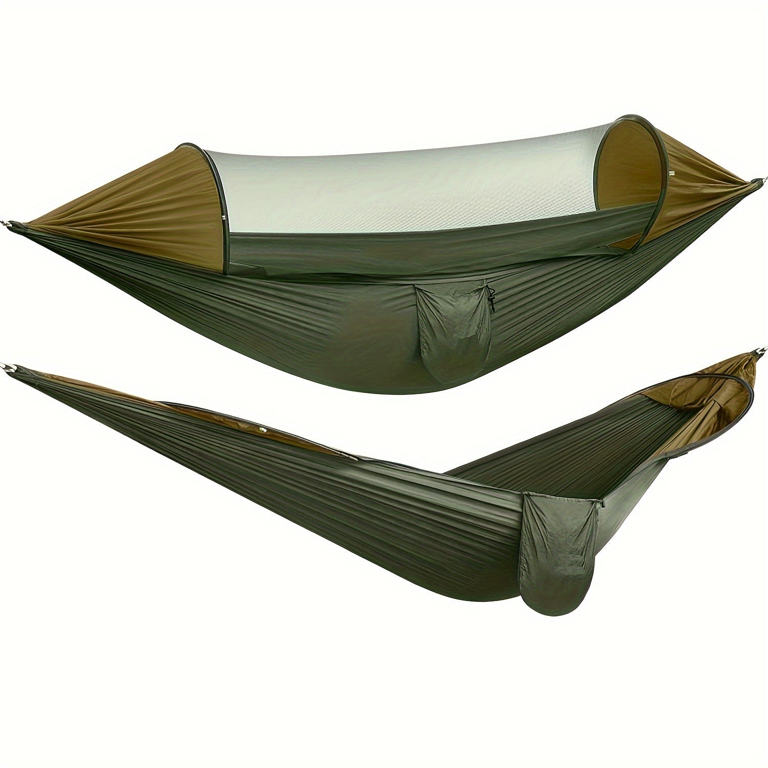 Automatic Quick-Set Camping Hammock with Mosquito Net & Support Poles