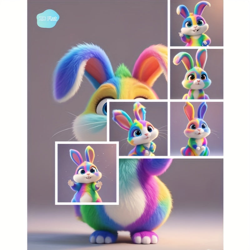 6pcs Colorful Rabbit Easter Decorations