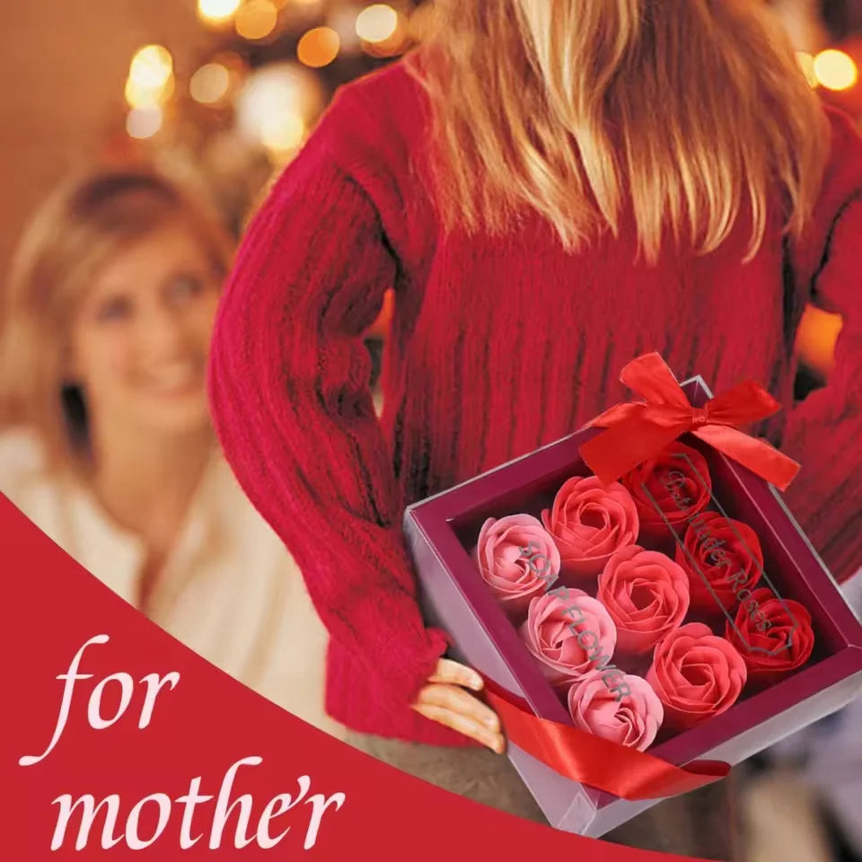 9Pcs Rose Soap Flowers Gift Box For Special Occasions