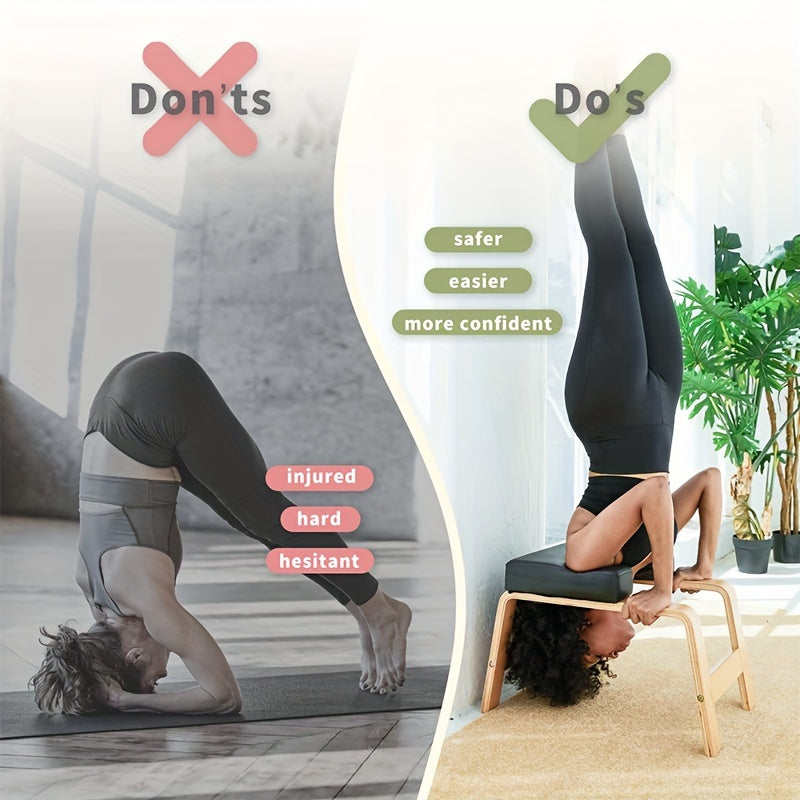 Yoga Headstand Bench with PU Foam Support
