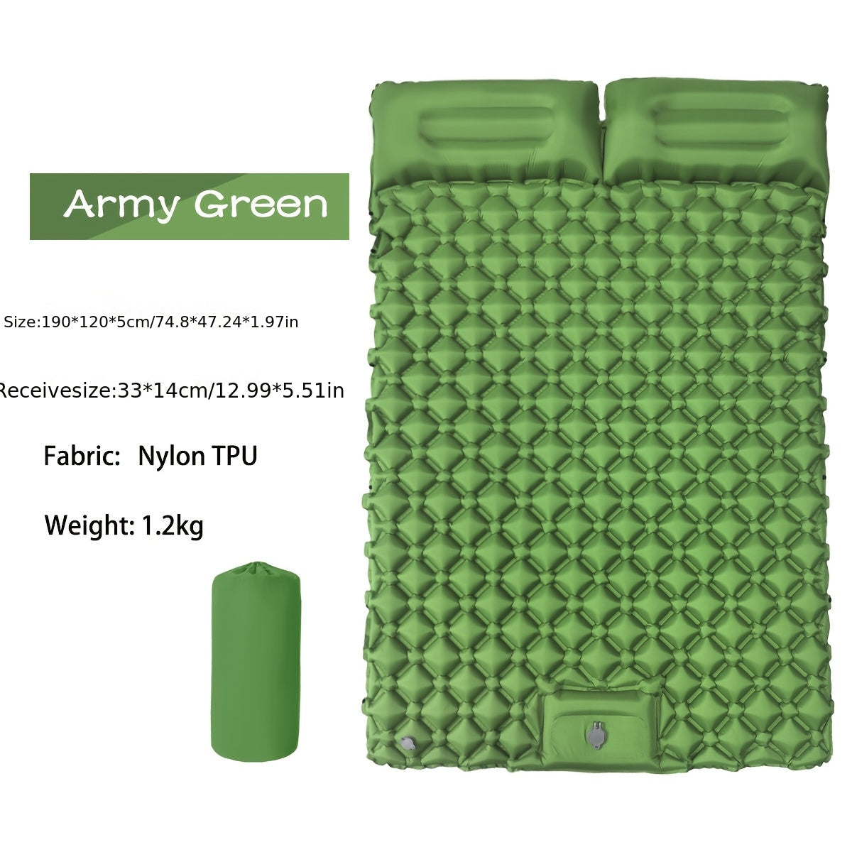 Inflatable Camping Sleeping Pad – Interlockable Ultralight Air Mattress