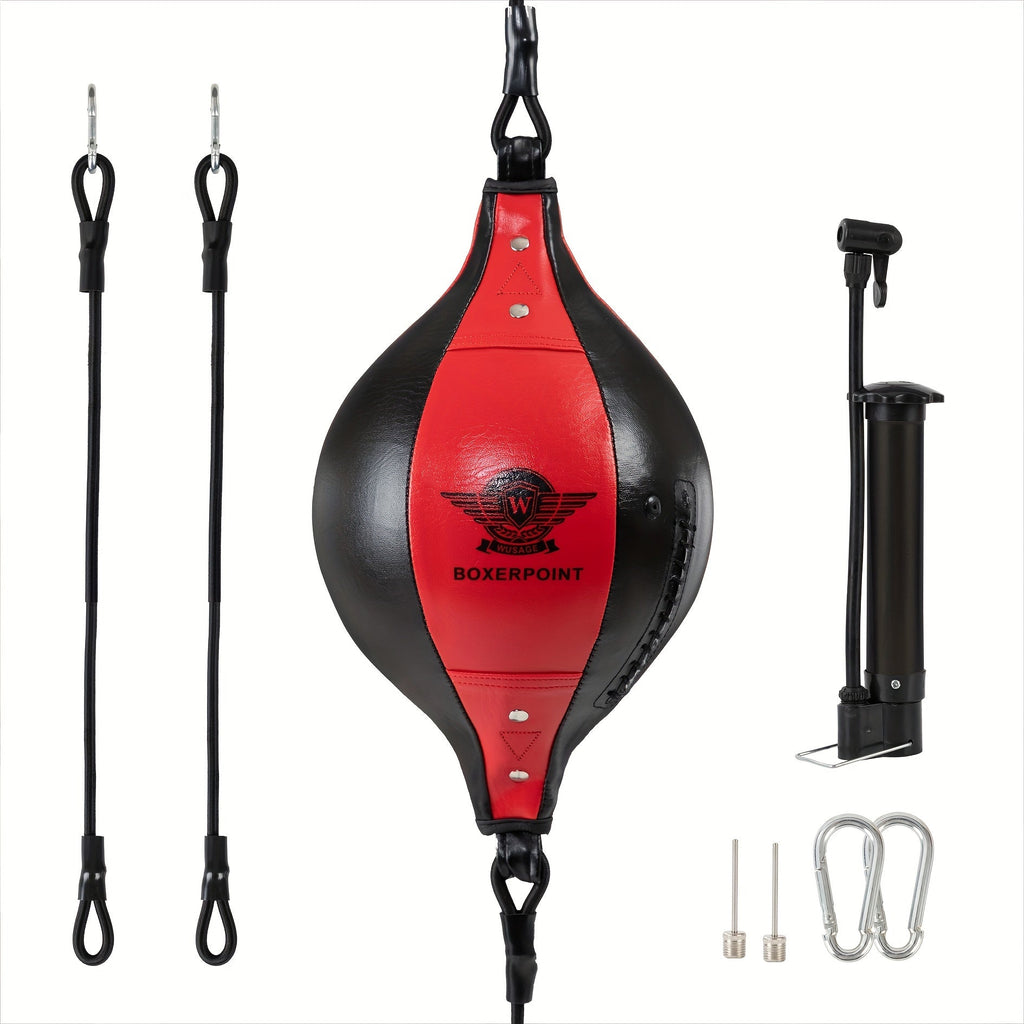Double End Bag For Mma Training - Speed, Agility, And Reaction Punching Ball(Red)