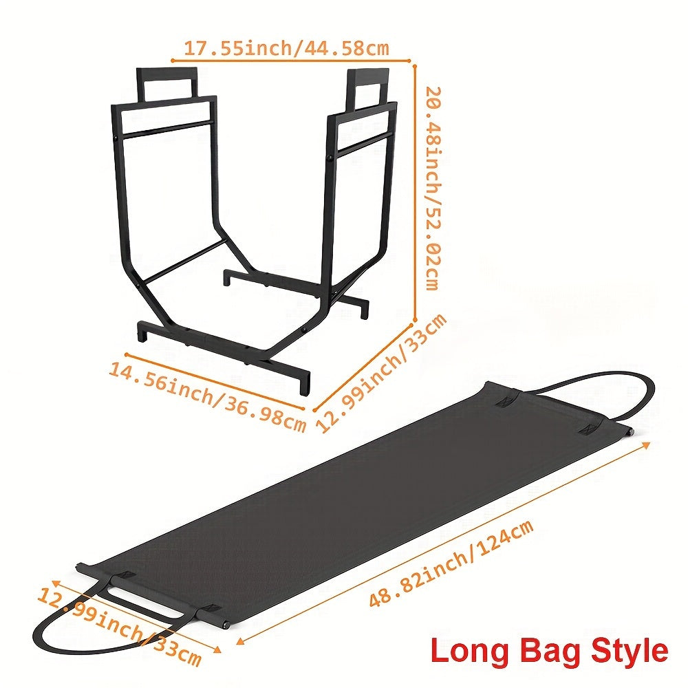 Metal Firewood Rack Indoor Outdoor Use