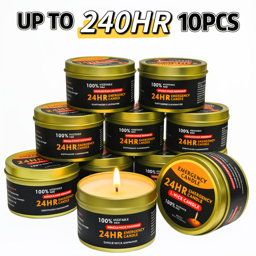 Emergency Candle – 24H Smokeless Soy Wax Windproof Camping Candle