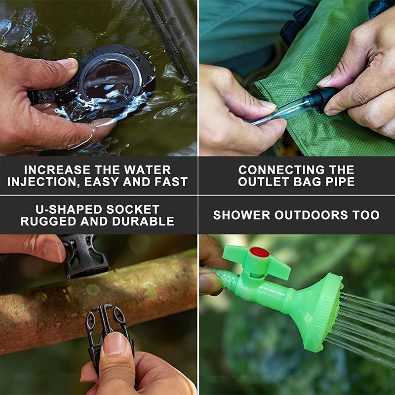 Solar Camping Shower Bag with Hose & Head