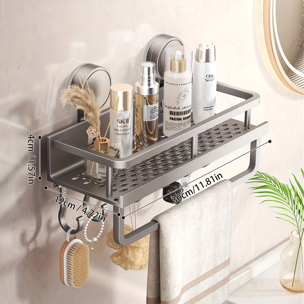 Rustproof Wall Mount Shower Caddy With Suction Cups