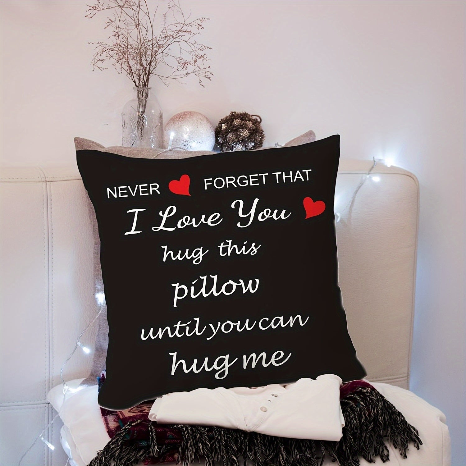I Love You’ Hug Design Throw Pillow Cover – Cozy And Heartfelt Home Deco