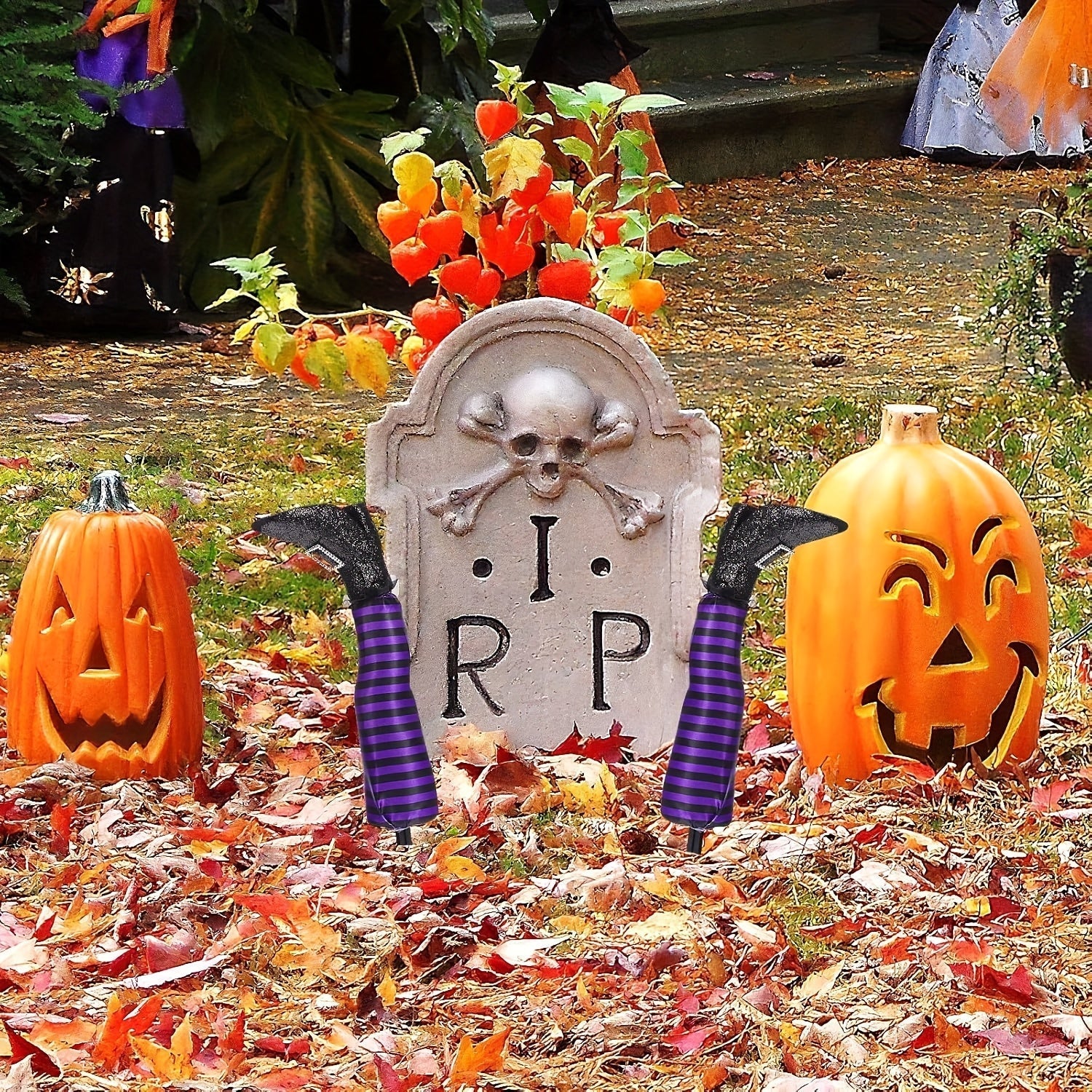 Halloween Witch Legs Prop Decoration (2pcs)