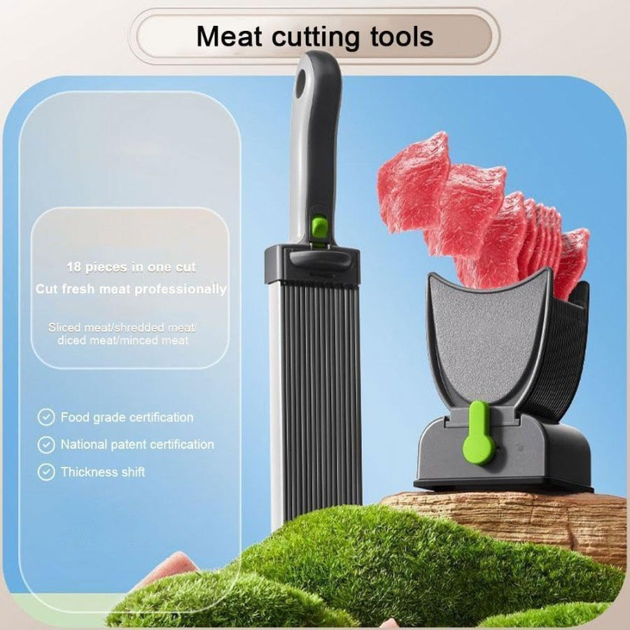 Manual Meat Slicer Set With Interchangeable Blades
