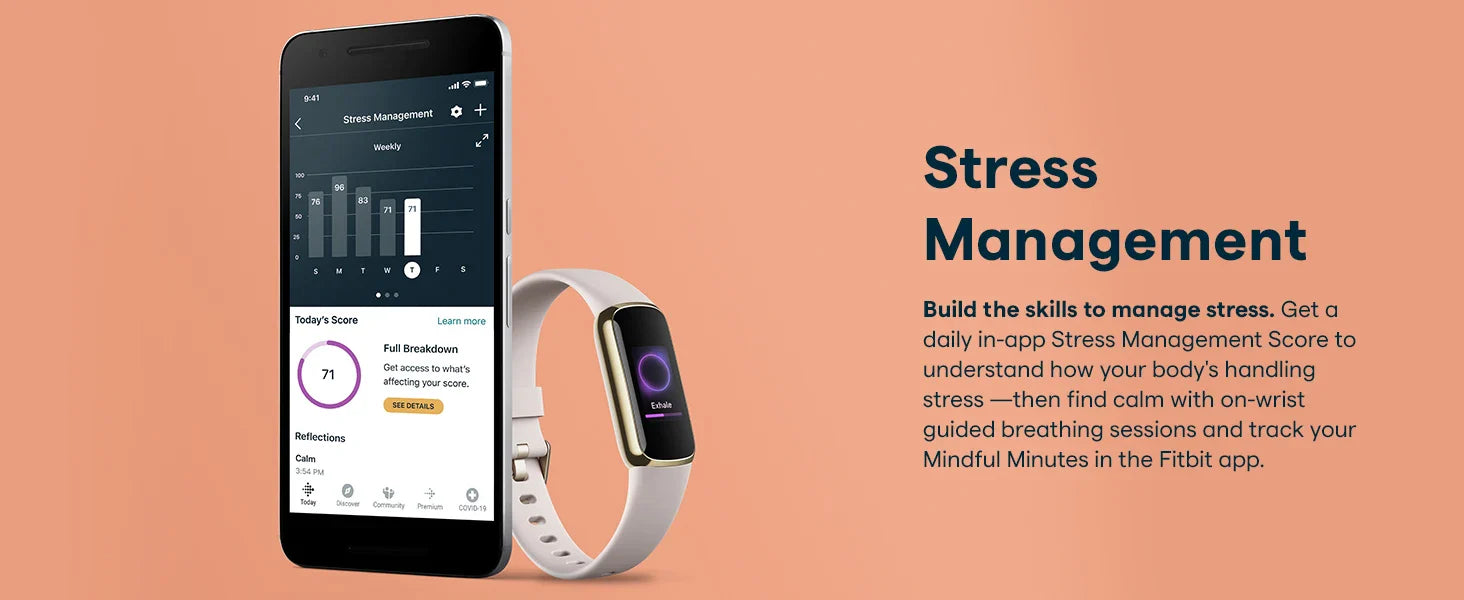 Fitness Tracker with AMOLED Display White