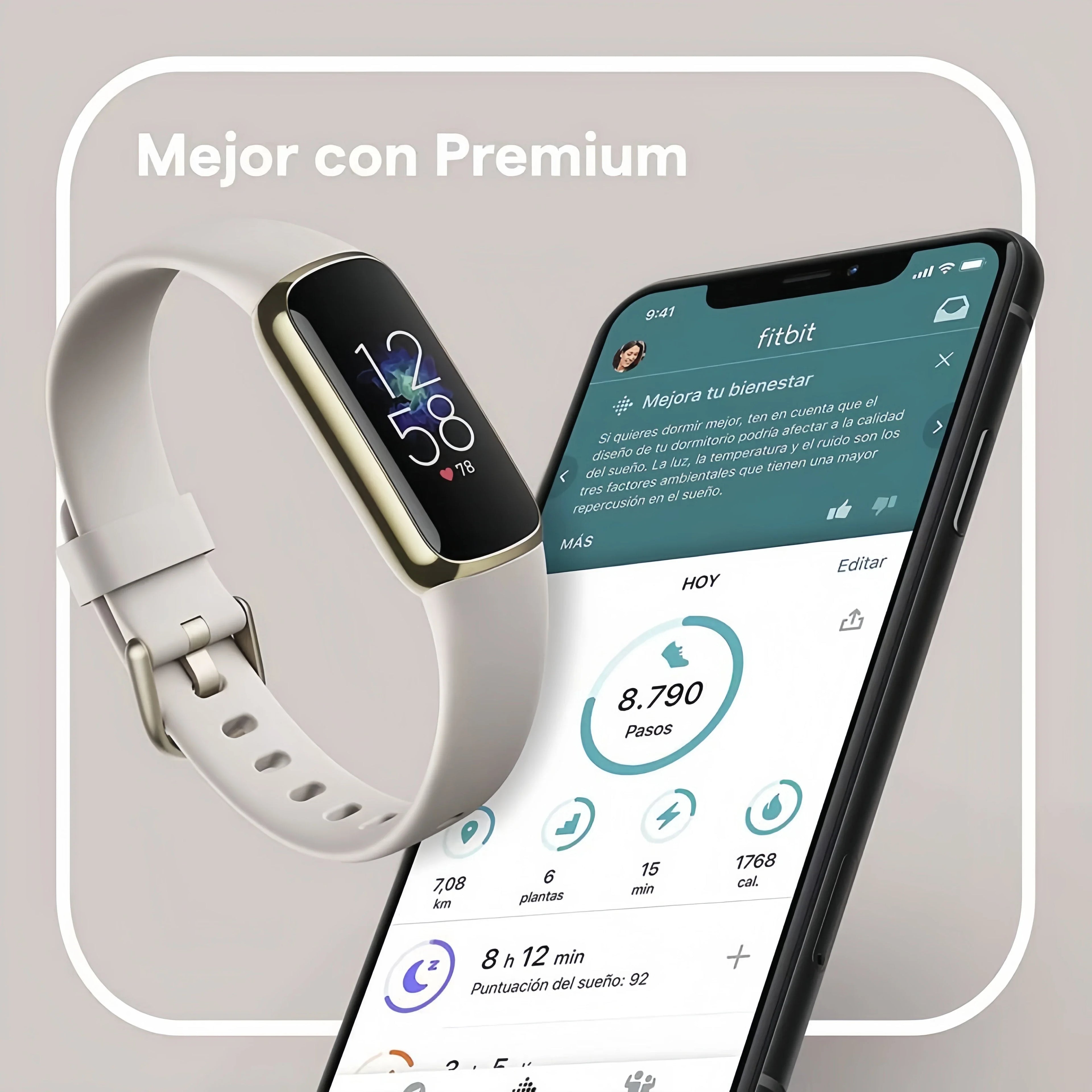 Fitness Tracker with AMOLED Display White