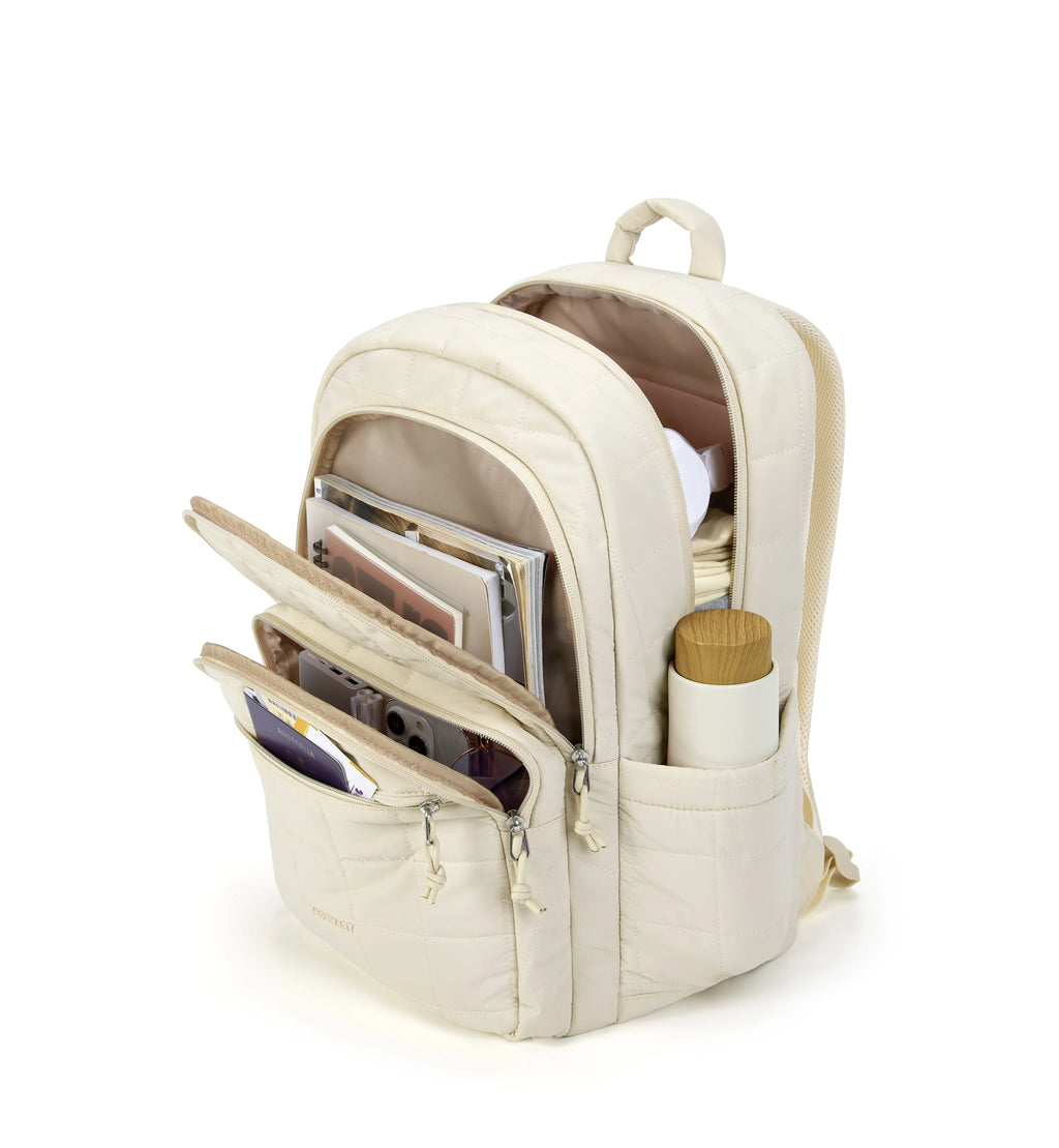 Waterproof Laptop Backpack Beige