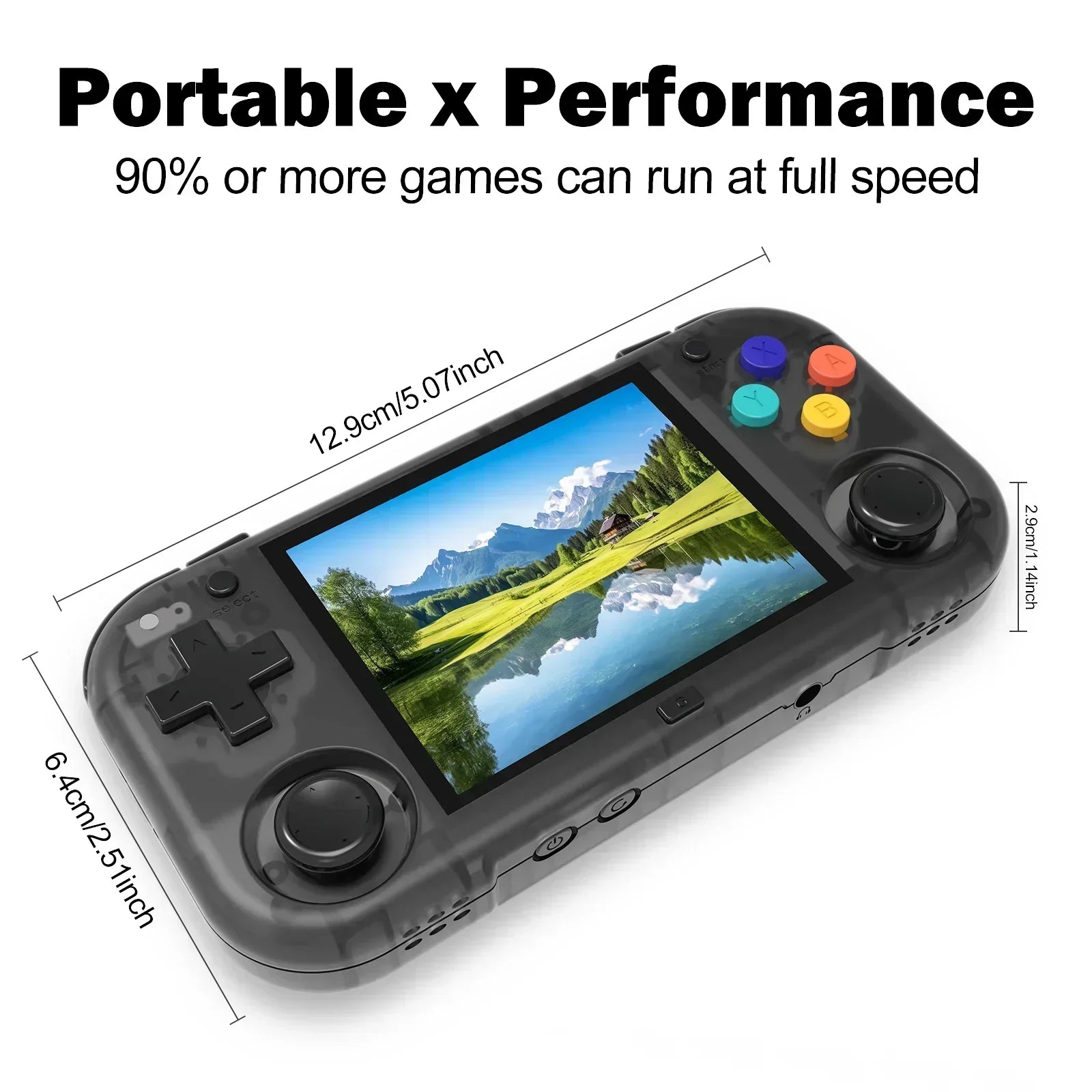 Handheld Retro Gaming Console With 2.8'' Ips Screen – Crystal Black