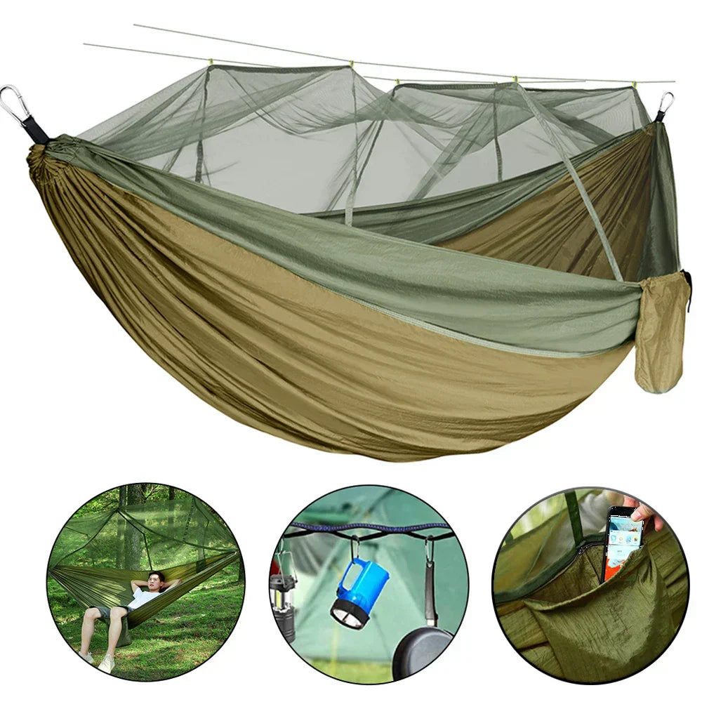 Quick-Opening Mosquito Net Hammock For Camping Swing