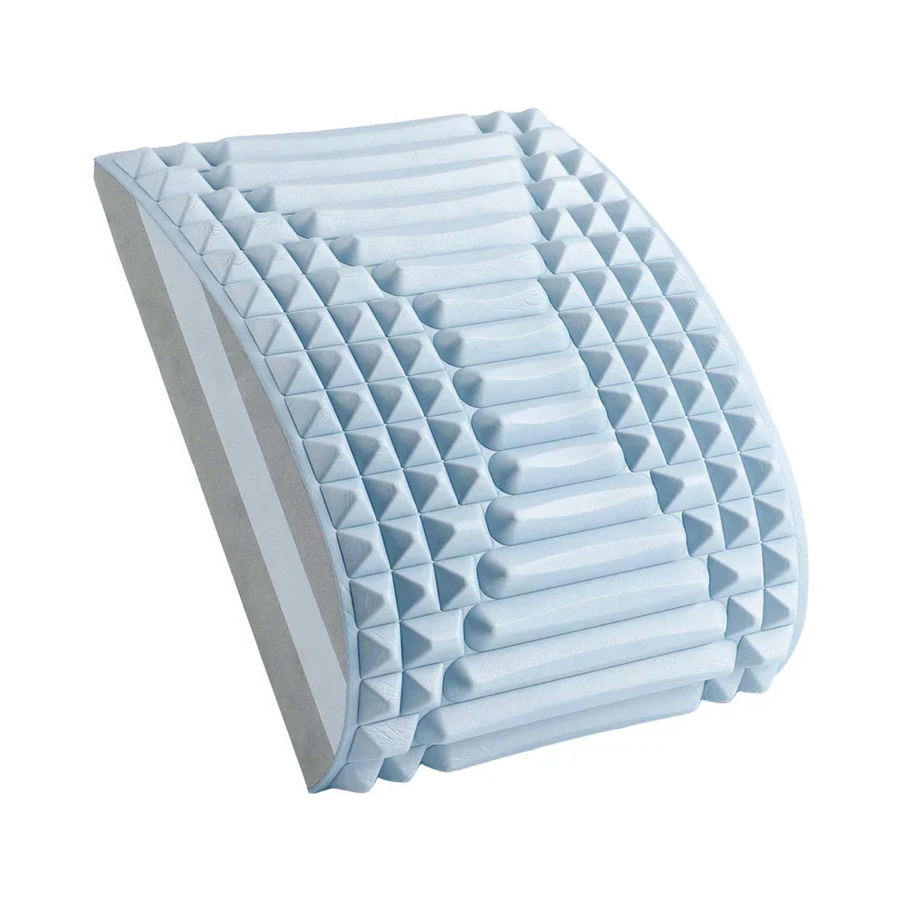 Ergonomic Back & Neck Stretcher Lumbar Support Blue