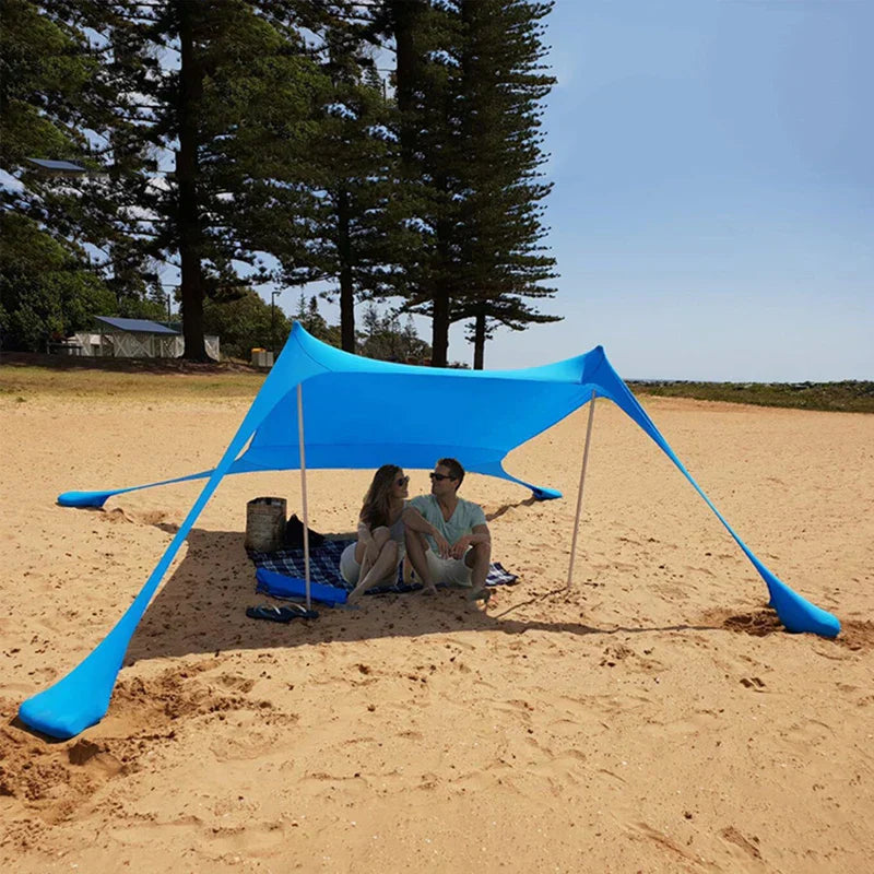 Ultralight Beach Awning Sunshade Tent For Outdoor (Blue)