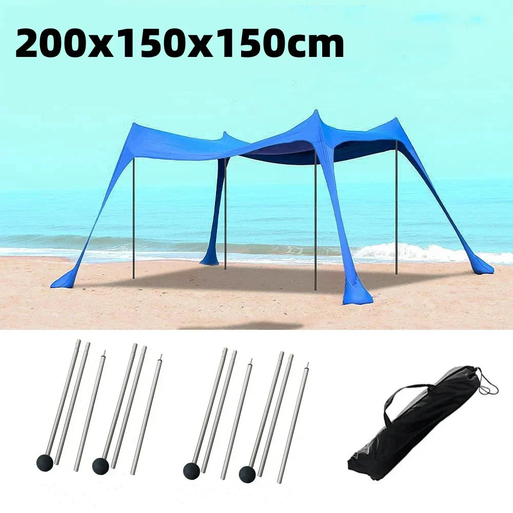 Ultralight Beach Awning Sunshade Tent For Outdoor (Blue)