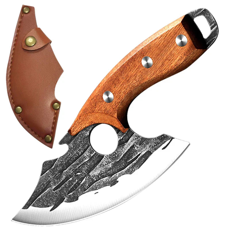 Hand-Forged Boning Knife – Stainless Steel Meat Cleaver