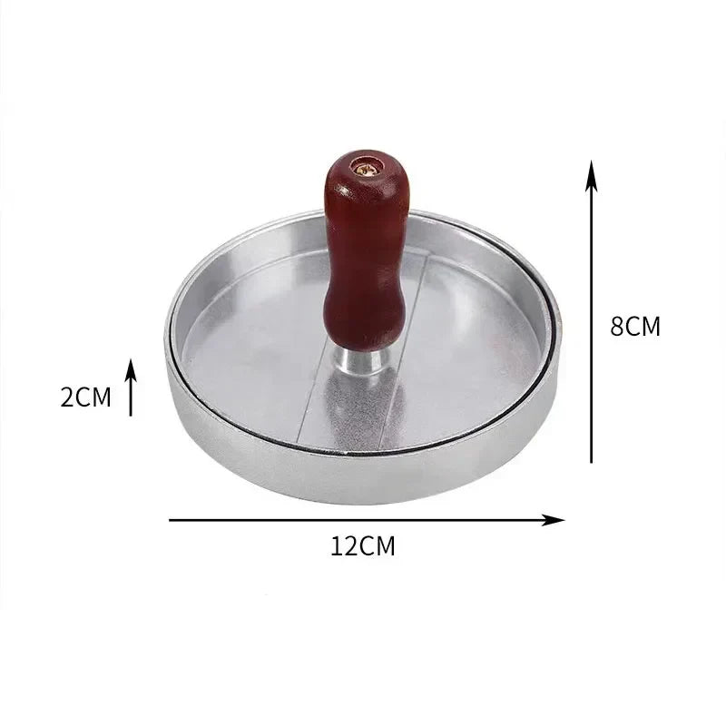 Non-Stick Burger Press – Red Aluminum Hamburger Patty Maker