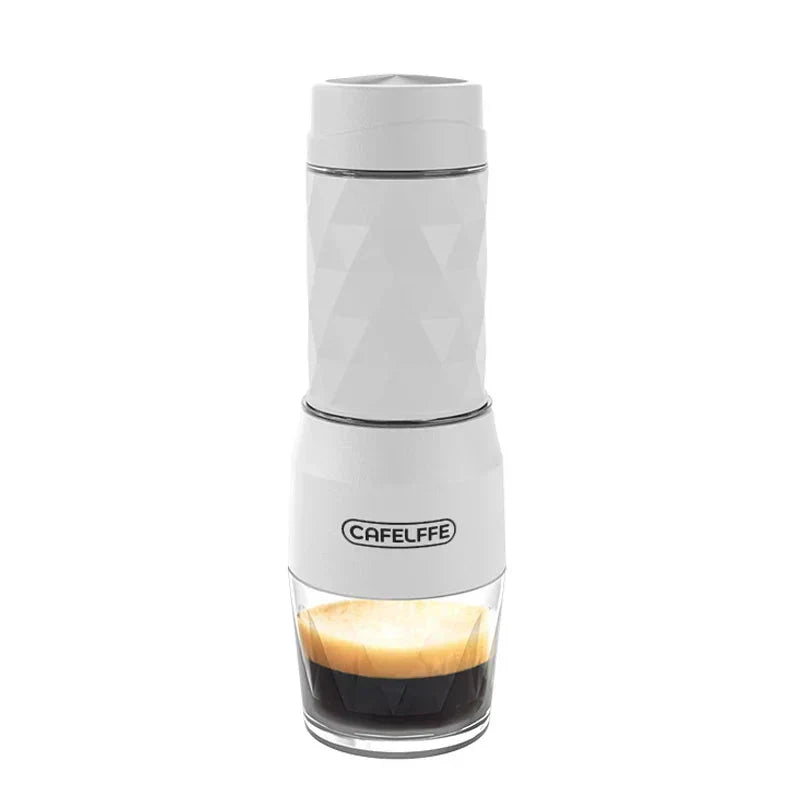 3 in 1 Portable Manual Espresso Maker Hand Press Coffee Brewer White