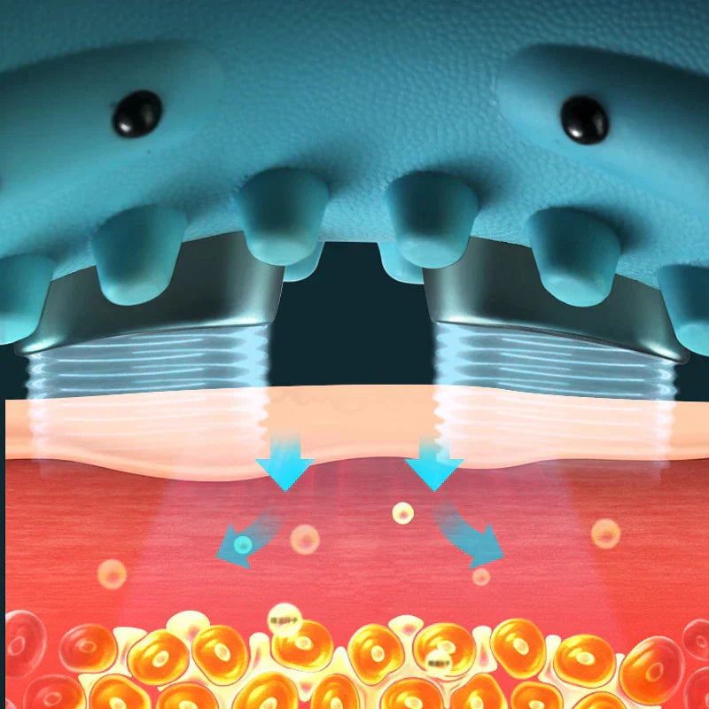 Portable Cervical Massager Neck & Head Traction Pillow Blue