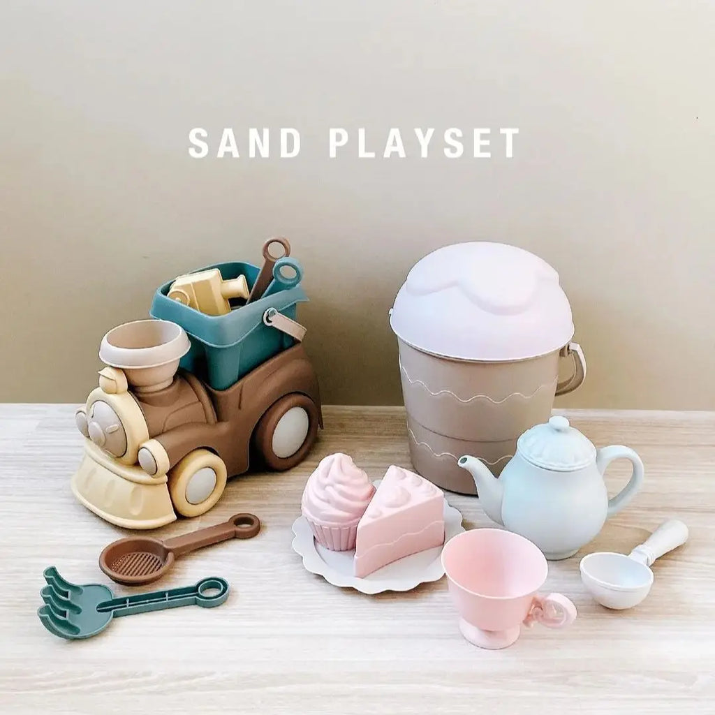 Children'S Beach Truck And Princess Tea Set Toys